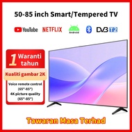 Android 14 50/55/65/75/85 Inch Tempered Screen Smart TV LED TV FHD/4K UHD Voice Remote Google Play