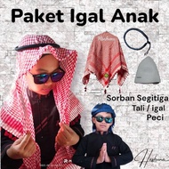 Igal Turban Package for Boys Kindergarten to Elementary School kain sarung budak serban arab budak l