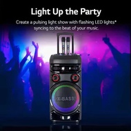20000W AVCROWNS CH-128 12"inch BLUETOOTH WIRELESS SPEAKER KAYU TROLLEY RECHARGERABLE LED LIGHT 2 WIR