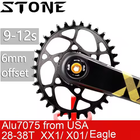 Stone Oval Chainring Direct Mount 6mm Offset for Sram XX1 Eagle X01 X1 X0 X9 for Sram 28T 30T 32T 34