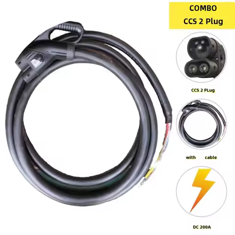 COMBO CCS IEC 62196-3 EV Charger Connector Type 2 CCS 2 Plug 200A with 3m cable EVSE COMBO 2 CCS 2 f