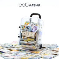 Miniature Mini Paper Money Model Fake Currency Suitcase Toy Realistic Play Food Collectible Items Ho