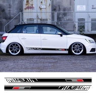 Car Door Both Side Skirt Sticker Vinyl Decal Racing Stripes Graphics Auto Accessories For Audi A1 8X