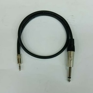 Kabel Audio 2mtr Plus Jack 3.5mm Stereo To Akai 6.5mm Male