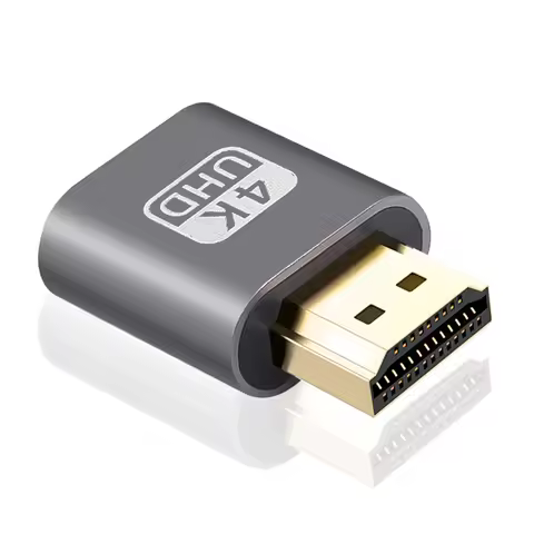 VGA Virtual Display Adapter HDMI-compatible 1.4 DDC EDID Dummy Plug Headless Ghost Display Emulator 