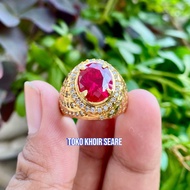 CINCIN BATU DELIMA MERAH SIAM CUTTING SUPER TOP QUALITY MINIMALIS