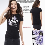 Nie Fashion27 Women's COTTON T-Shirt (AERP69 FLORAL A87 BLACK)