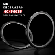 RYET 700C Carbon Road Bike Rim 40/45/50/55mm Depth 28mm Width Tubeless Clincher 24/24H Disc Brake Cy