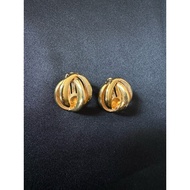 Daisy Goldtone Clip Earrings
