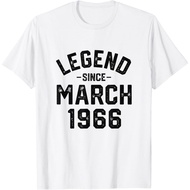 60th Anniversary Birthday Decoration For Men March 1966 60th T-Shirt