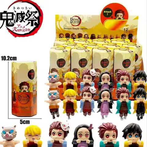 2026 Demon Slayer Hippers Blind Box Mini Action Figures Collectible Decoration Kids Toys Mystery Box