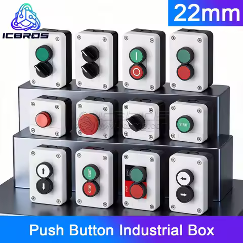 Emergency Stop Control Box Indicating Start Stop Self-recovery Waterproof Arrow Symbol Switch Push B