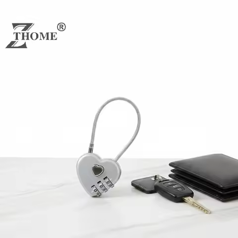 1Pcs Password Code Padlock Fashion Heart Style 3 Digit Password Combination Lock New Love Password L