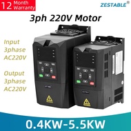 VFD 220V 0.75KW-5.5KW Input 3phase 220V Output 3phase 220V Motor Speed Controller AC Drive Inverter