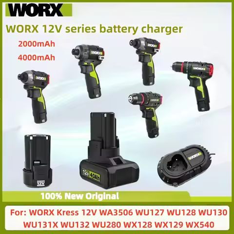 100% Original 12V- 2.0Ah/4.0Ah for 12V WORX WA3506 WU127 WU128 WU130 WU131X WU132 WU280 WX128 WX129 