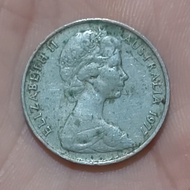 uang koin Australia 10 cent 1977