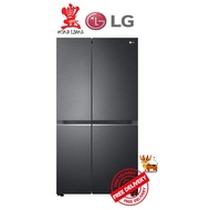 LG SIDE BY SIDE FRIDGE GS-B6472MC 647L, 3 TICKS, INVERTER