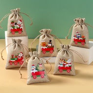 6Pcs Merry Christmas Candy Bags Santa Claus Cotton Bags Goodie Packaging  Bags Christmas Gift Ideas Party Needs Party Supplies Happy New Year 2024 Christmas Decor