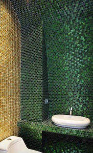 Mosaic Dinding Cafe Type Retro Green Forest - Venus Tiles