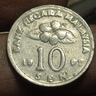 Coin Error Malaysia 10 Sen 1999 kesalahan cetak