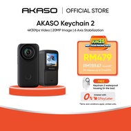 AKASO Keychain 2 - Pocket-Sized Action Camera | 4K30fps Video | 20MP Image | 6 Axis Stabilization | 