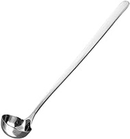 Lurrose Long Mixing Spoon Large Serving Spoons Coffee Spoons Wood Ladle Large Water Ladle Wok Utensils Football Silicone Mold Sauce Handle Spoon Chinese Metal Stainless Steel