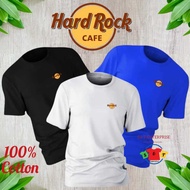 Ready Stock T-shirts HRC 100% Cotton Unisex Short Sleeves Sticker Printed Round Neck casual T-shirt