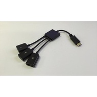 送料無料 Type-C OTGケーブル Type-C OTG Hub アダプター （2ポート）USB2.0-Type-C OTGケーブル