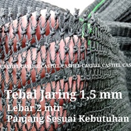 Jaring keramba pukat ikan lebar 2 meter panjang sesuai kebutuhan lubang 1cm