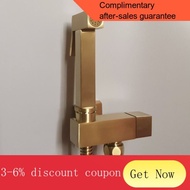 YQ4 brushed gold Bidet Toilet Handheld Bidet Spray Brass cold Bidet Faucet Shower Sprayer Hold Hose  Brushed gold
