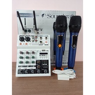 Mini Mixer/Soundcraft EFX 402W 4CH Audio Mixer + 2bh USB-Bluetooth Wireless Mic