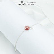 Lắc Tay Nữ HELINO Đồng điếu phong thuỷ mix charm cỏ bốn lá V13