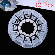 MyriadU 12 Pcs White Plastic Badminton Ball Shuttlecos Sport Training Sport MY