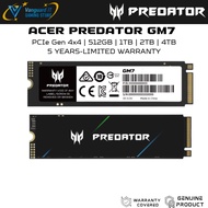 ACER Predator GM7 PCie 4.0 M.2 SSD Up to Read 7400MB/s Write6500MB/s (512GB/1TB/2TB/4TB)