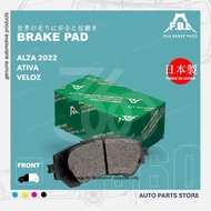 [JAPAN] FBL FUJI ORIGINAL BRAKE PAD PERODUA ATIVA ALZA 2022 TOYOTA VELOZ (BREK)