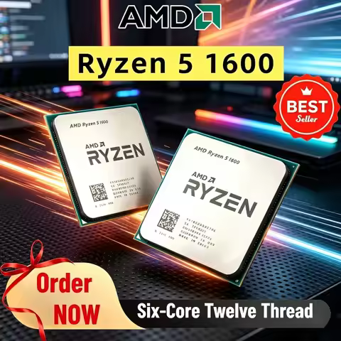 AMD R5 1600 100% Brand New AMD Ryzen 5 1600 3.2 GHz Six-Core Twelve Thread 65W CPU Processor YD1600B