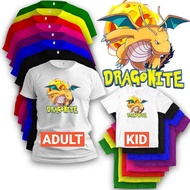 Dragonite Pokemon Charizard 宝可梦 宝可梦系列 寶可夢 Fashion Boy Cloth T Shirt Lelaki Baju Kemeja Thick Cotton