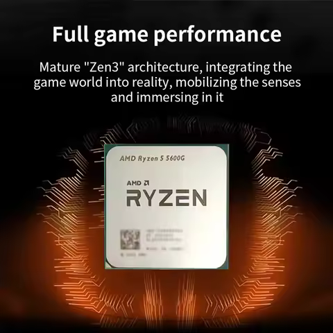 AMD Ryzen 5 5600G AMD R5 5600G CPU 6-Core 12-Thread 4.4GHz Unlocked Desktop Processor Socket AM4 Gam