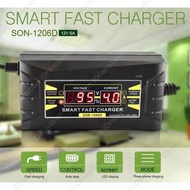 Promo 1206D 72W 12V LED Digital Display Car Motorcycle Full Automatic Pulse Repair Smart Fast Battery Charger Lead Acid Gel