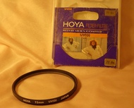 Hoya UV (0) 霧霾濾鏡 72 毫米螺紋安裝鏡頭盒日本 Tokina 1A 型