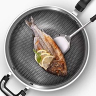 Stainless Steel Wok Pan Honeycomb Non-Stick Wok 34cm