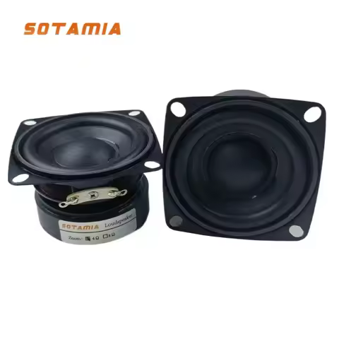 SOTAMIA 2Pcs 2 Inch Full Range Bass Speaker 52mm 4 Ohm 5W Power Loudspeaker DIY Multimedia Bluetooth