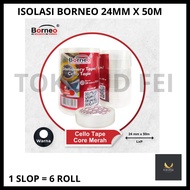 (1 SLOP = CONTENTS 6 ROLLS) BORNEO 24mm Insulation BORNEO 2cm Insulation Tape/ BORNEO Insulation Tap