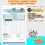 Cetak Buku nota laundry custom nama nota laundry 2 rangkap nota laundry 3 rangkap nota laundry 2 ply