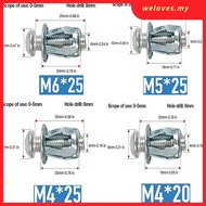 【WELV】Expansion Screw, Pack of 20 Petal Nuts with Screw Petal Shape Metal Nut Petal