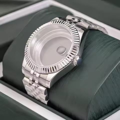 41MM Watch Case for Datejust 20MM Jubilee Bracelet Strap Sapphire Glass for NH35 NH36 Movment NH35 C