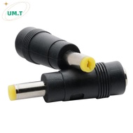 UM.T 2Pcs 5.5x2.5mm Female to 5.5x2.1mm Male DC Power Connector Adapter Laptop