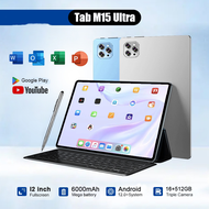 M15 Pad 12 HDนิ้วแท็บเล็ต taplet 16GB + 512GB tablet Dual SIM 4G LTE WiFi 2.4 / 5G แท็บเล็ต