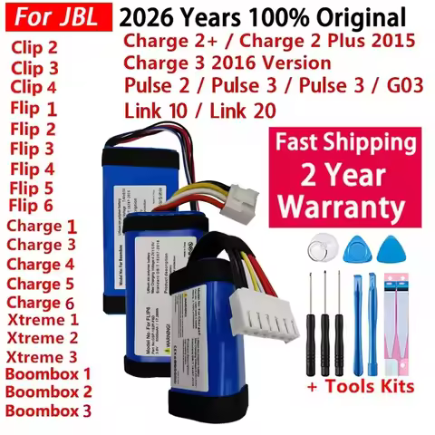 Speaker Battery For JBL Link 10 20 Xtreme Boombox Clip Charge Flip Pulse 6 5 4 3 2 1 Special Edition