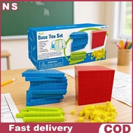 NS Kids Math Plaything: Base Ten Blocks Set with Counting Cubes